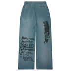 Paly Hollywood Blue Gray Graphic Sweatpants