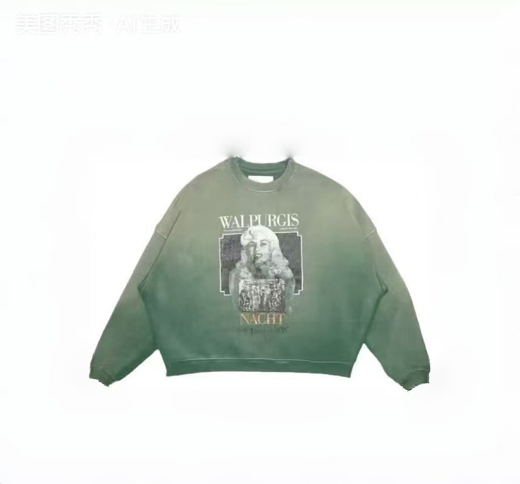 Paly Hollywood Walpurgis Graphic Cropped Crewneck Sweatshirt
