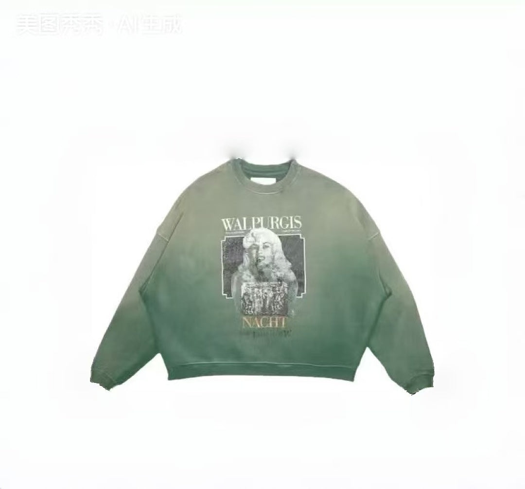 Paly Hollywood Walpurgis Graphic Cropped Crewneck Sweatshirt