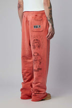 Paly Hollywood Coral All-Over Graphic Sweatpants