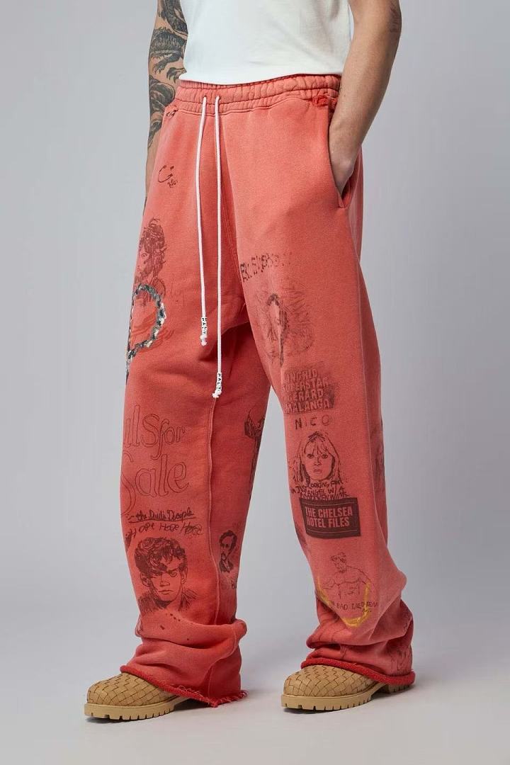 Paly Hollywood Coral All-Over Graphic Sweatpants