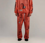 Paly Hollywood Coral All-Over Graphic Sweatpants