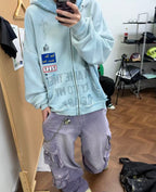 Paly Hollywood Patchwork Graphic Zip-Up Hoodie