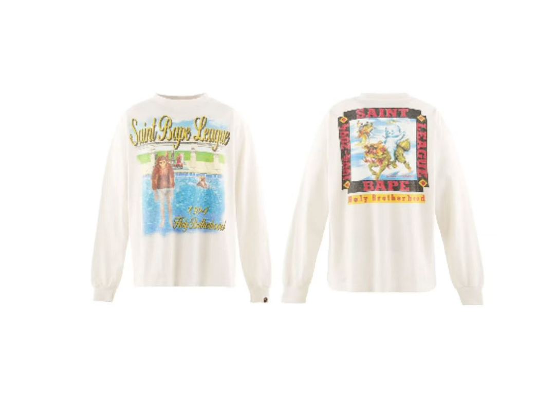 Saint Michael Poolside Brotherhood Graphic Long-Sleeve Shirt