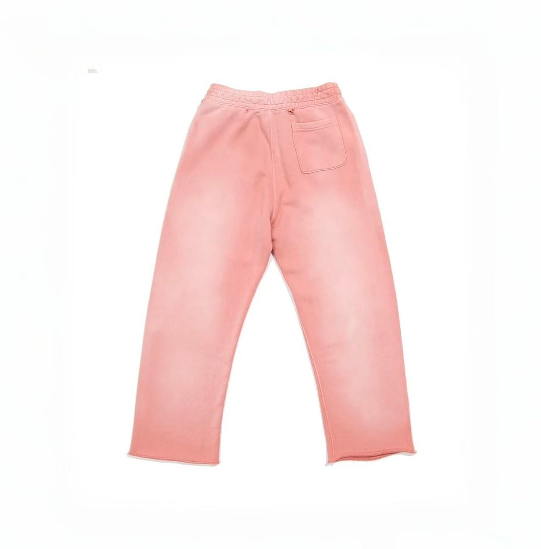 Paly Hollywood Pink Distressed Graphic Sweatpants