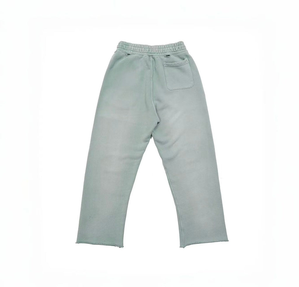 Paly Hollywood Sage Green Distressed Graphic Sweatpants