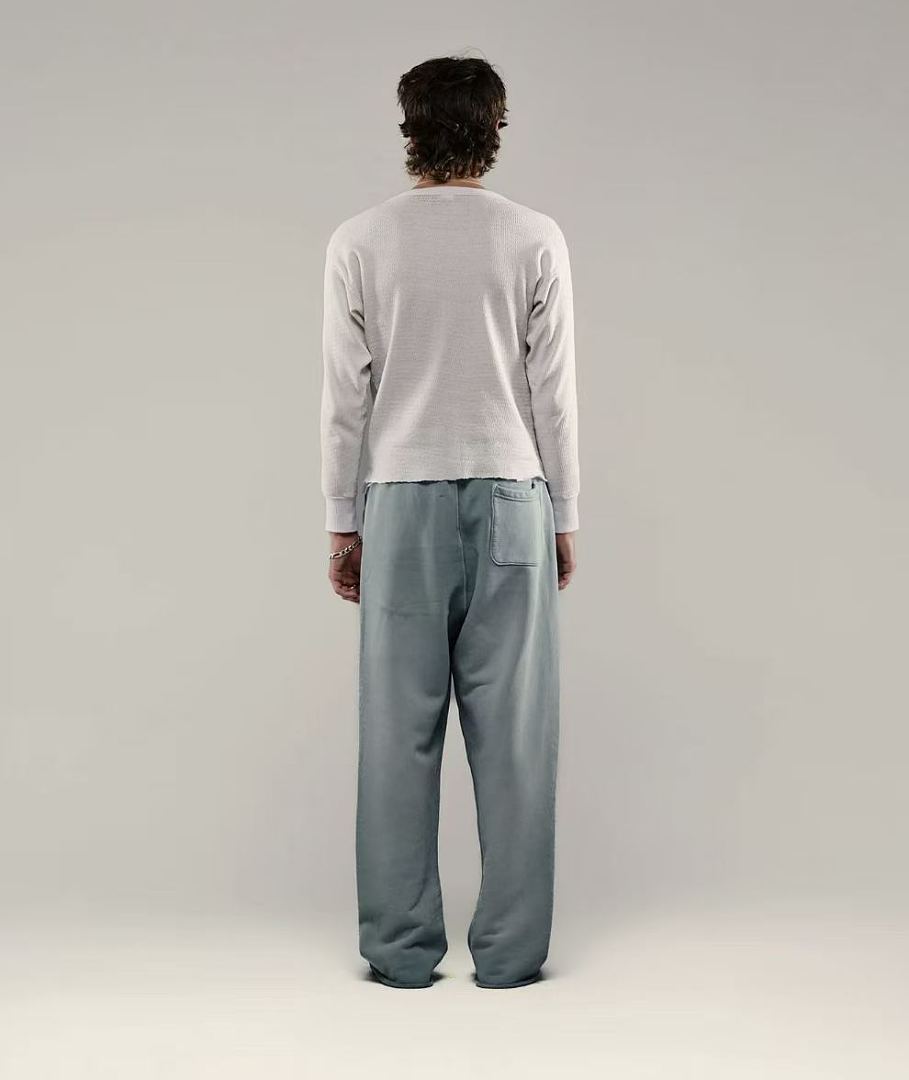 Paly Hollywood Sage Green Distressed Graphic Sweatpants