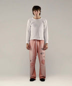 Paly Hollywood Pink Distressed Graphic Sweatpants