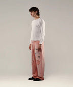 Paly Hollywood Pink Distressed Graphic Sweatpants