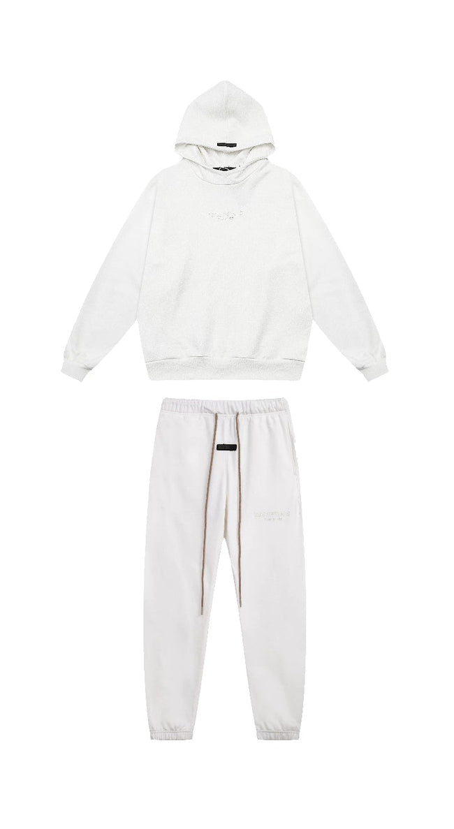 Fear of God Essentials Silicone Logo Hoodie & Sweatpants Set Cream Hover Image