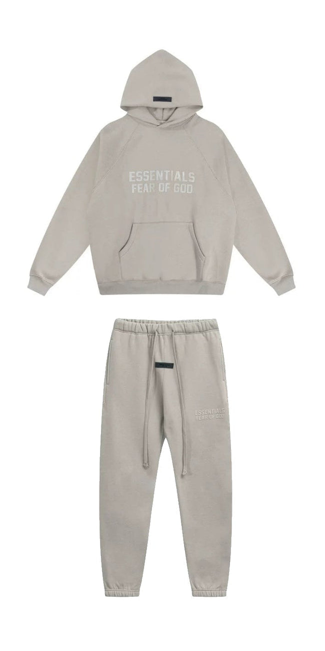 Fear of God Essentials Double Line Hoodie & Sweatpants Set Silver Grey Hover Image