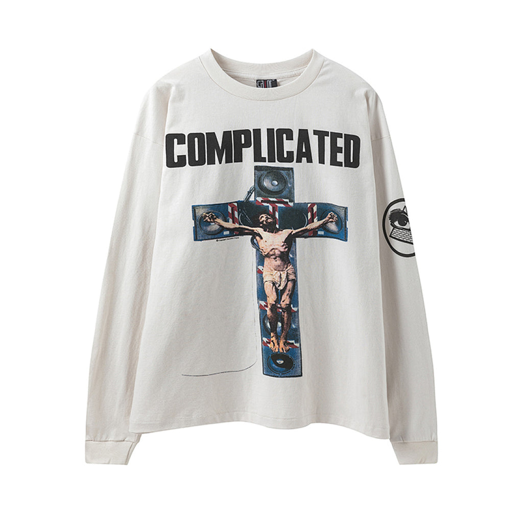 Saint Michael Complicated Speaker Cross Long Sleeve Tee