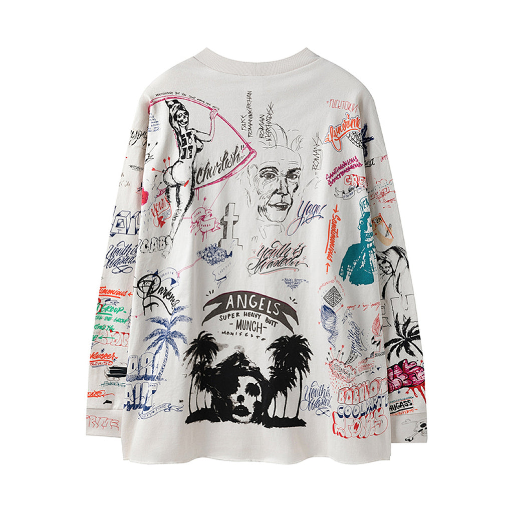 Saint Michael Glory Days LA Graffiti Long Sleeve Tee