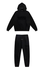 Fear of God Essentials Double Line Hoodie & Sweatpants Set Black