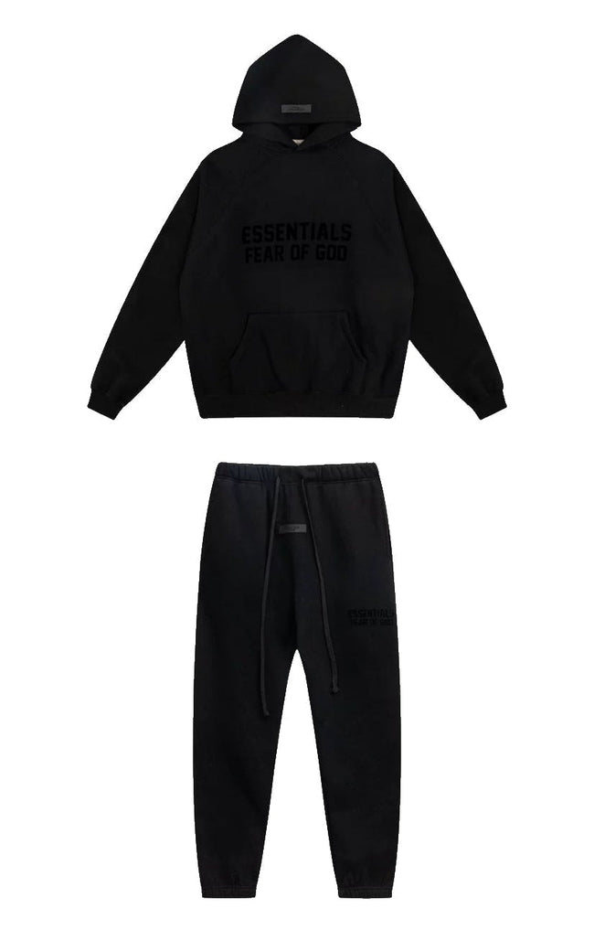 Fear of God Essentials Double Line Hoodie & Sweatpants Set Black Hover Image