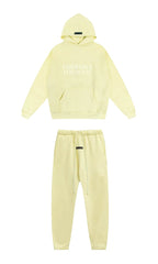 Fear of God Essentials Double Line Hoodie & Sweatpants Set Canary