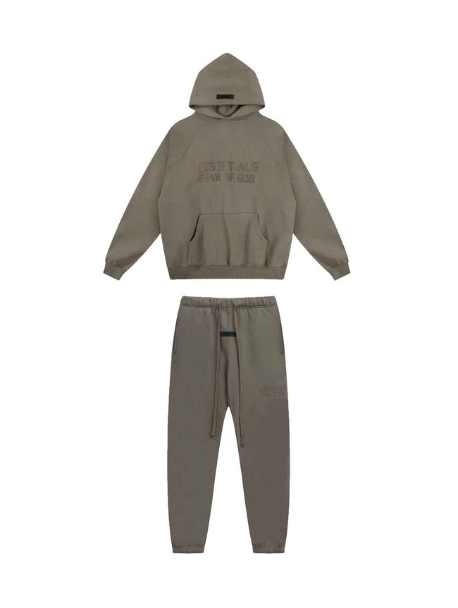 Fear of God Essentials Double Line Hoodie & Sweatpants Set Taupe Hover Image