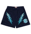Eric Emanuel Light Blue Lightning Shorts Navy