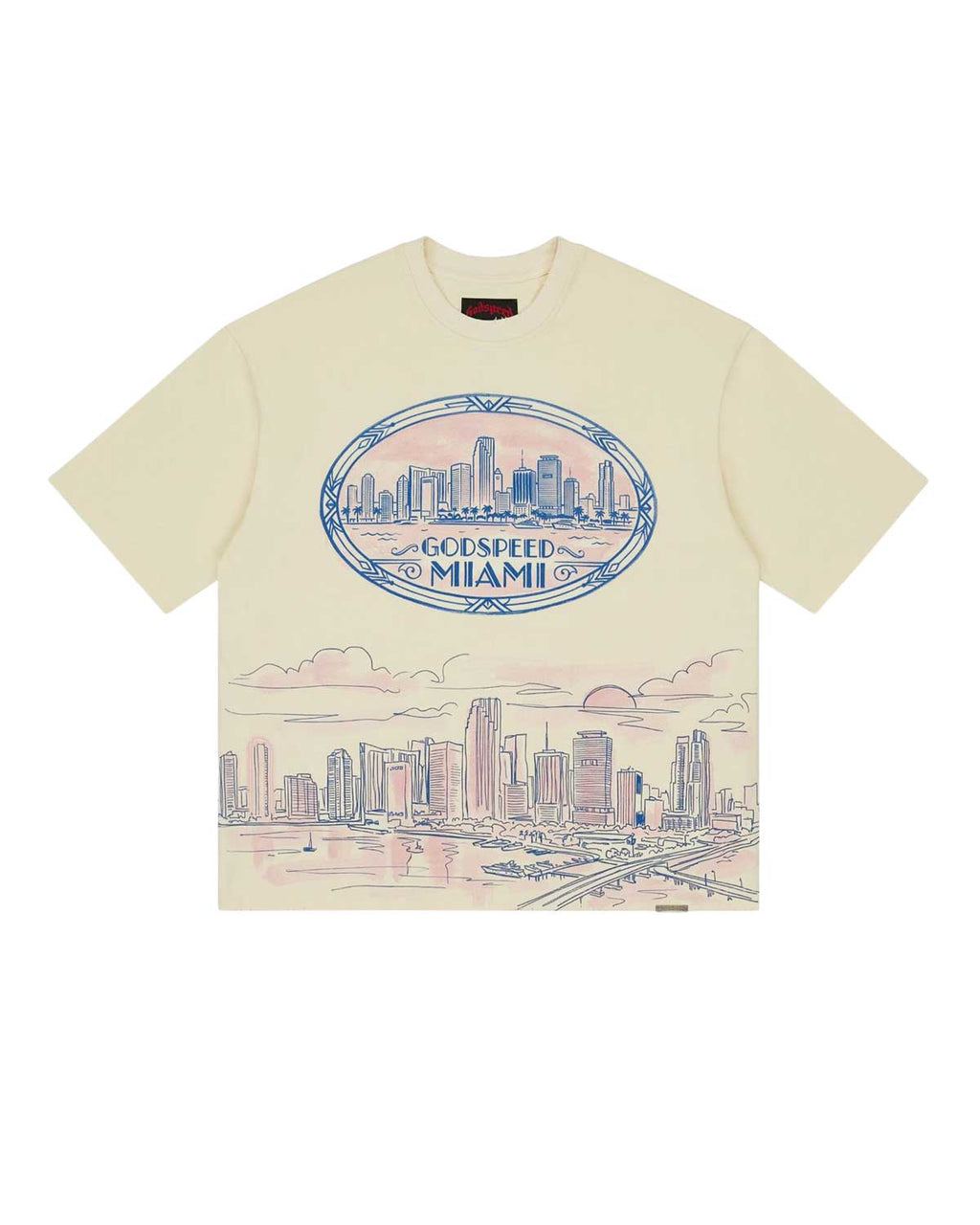 Godspeed Miami Skyline Tee Bone