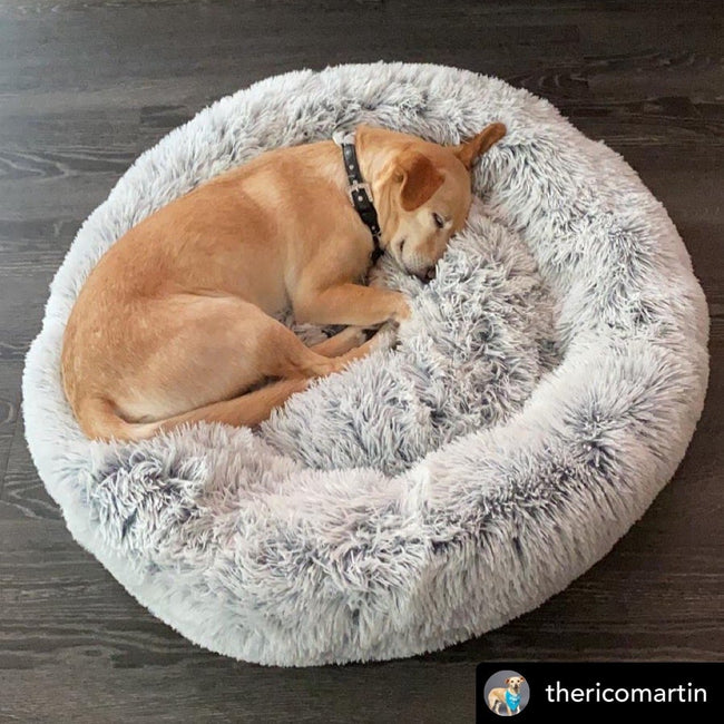 Mr. Peanut's 28" OrthoPlush® Pet Bed - Snowflake White Two Tone Main Image