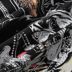 Majestik “Bulldog” Stadium Rhinestone Vintage Tee（Black）