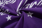 Majestik “Sound League & Sports” Special Edition Rhinestone Vintage Tee（Purple）