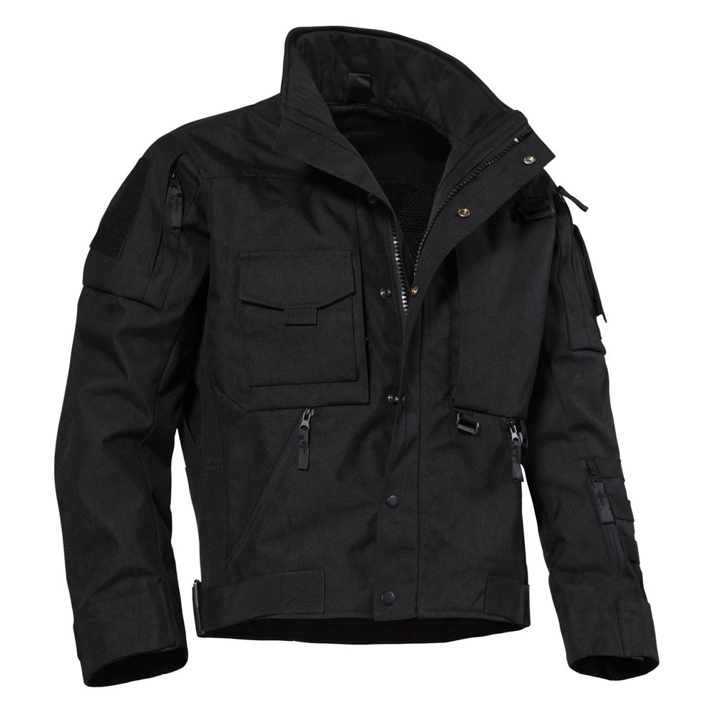 Tactical Multi-Pocket Utility Jacket - Black