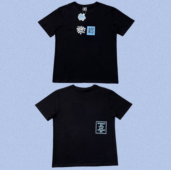ADWYSD Black Small Patchwork Print Tee Hover Image