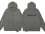 FOG double line heavyweight high street trendy brand hooded sweatshirt with plush loose sweatshirt jacket suitable for men and women, youthful and popular style (42)