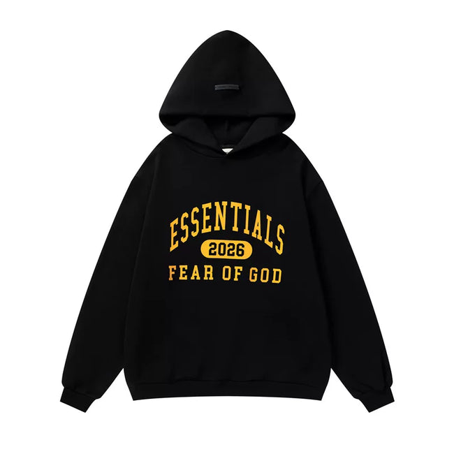 FOG ESSENTIALS American High Street Trendy Brand Sports and Leisure Spring and Autumn Pure Cotton Woolen Hoodie Pants Set for Men (1) Hover Image