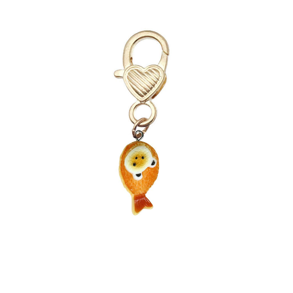 Shein Resin Simulation Creative Bear Bread Donut Baking Cake Love Metal Series Gift Pendant