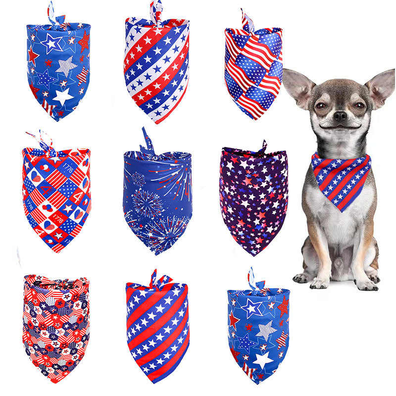 New European And American Pet Triangle Scarf