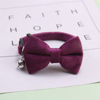 New Pet Bow Collar Velvet