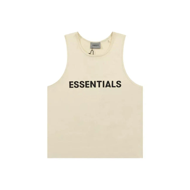 FOG short sleeved FEAR OF GOD double line ESSENTIALS chest letter sleeveless vest base shirt men's T-shirt (2) Hover Image