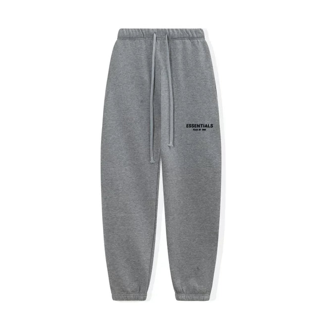 FOG ESSENTIALS Fashion High Street Letter Plush Autumn/Winter Casual Plush Hooded Sweatshirt Pants Set for Men (6) Hover Image