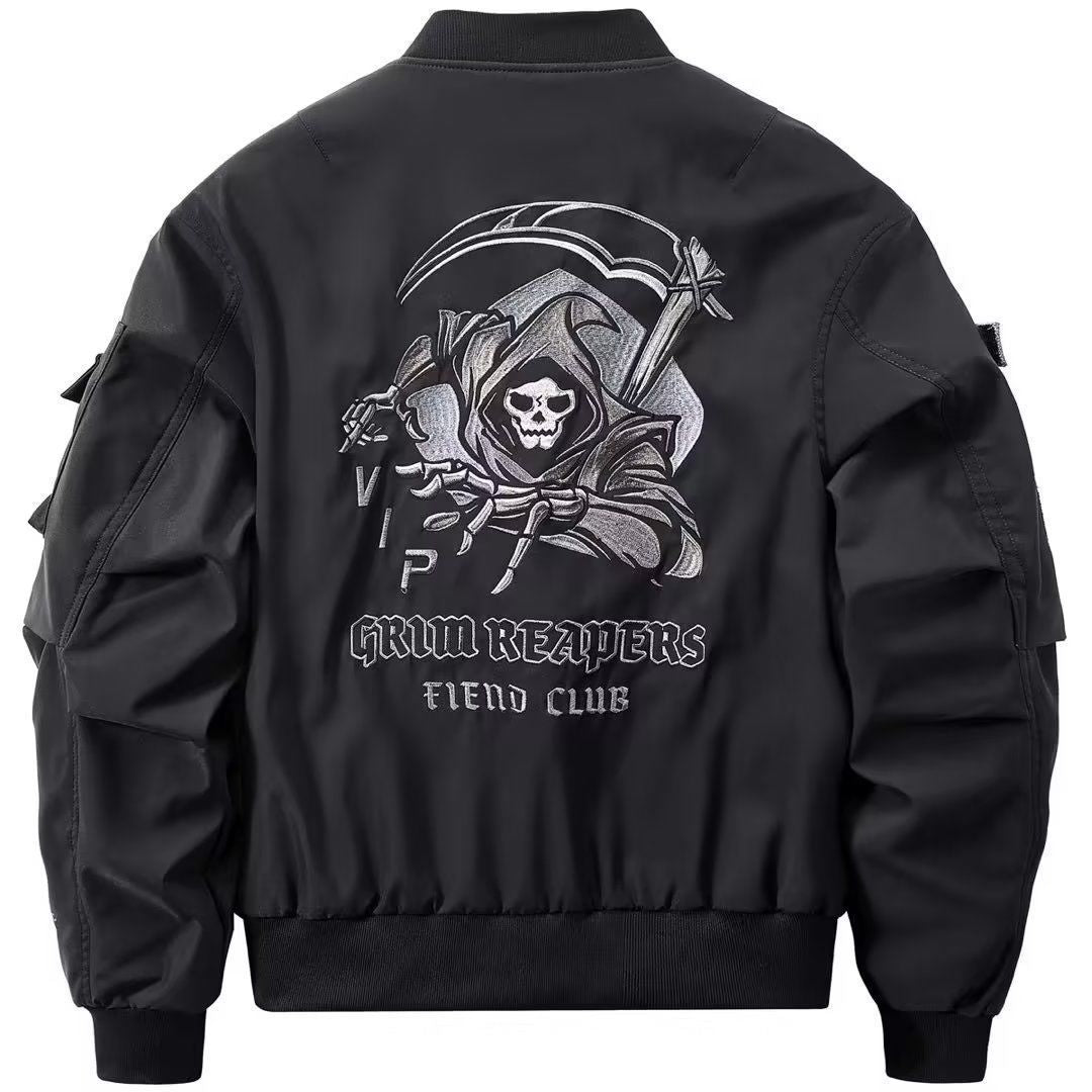 Grim Reapers Graphic Bomber Jacket