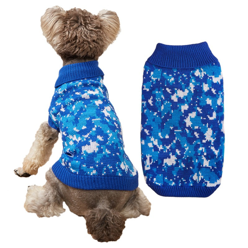 Autumn And Winter Popular Christmas Hooded Camouflage Dog Pet