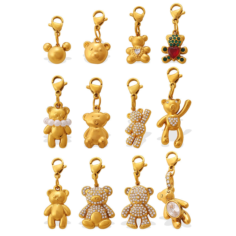Cool Three-Dimensional Bear Lobster Clasp