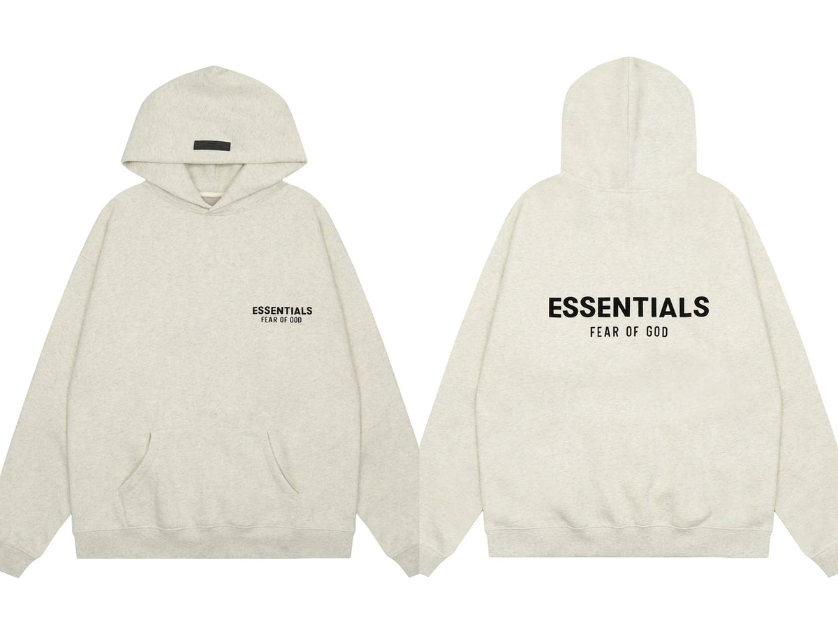 FOG double line heavyweight high street trendy brand hooded sweatshirt with plush loose sweatshirt jacket suitable for men and women, youthful and popular style (21)