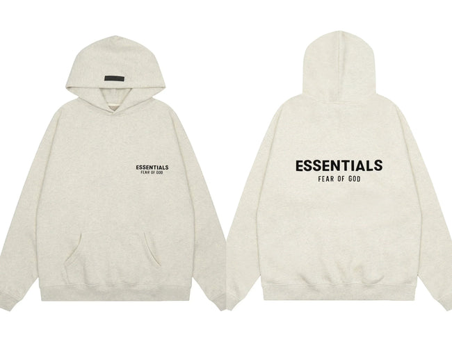 FOG double line heavyweight high street trendy brand hooded sweatshirt with plush loose sweatshirt jacket suitable for men and women, youthful and popular style (21) Hover Image