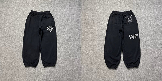 ADWYSD Graphic Print Sweatpants - Black Hover Image