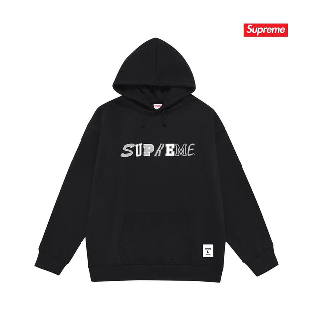 Supreme Mixed Font Hoodie – Black Hover Image