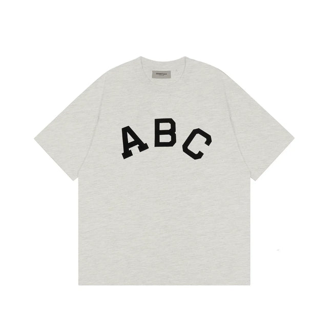FOG double-line ESSENTIALS short-sleeved T-shirt men European and American couples trendy brand round neck loose cleanfit half-sleeved women (24) Hover Image