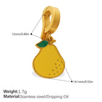 Color Dripping Oil Strawberry Peach Shape Fruit Series Pendant