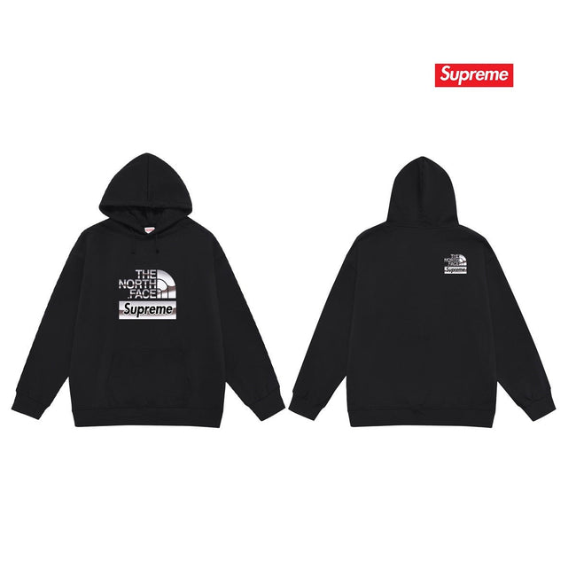 Supreme × The North Face Metallic Logo Hoodie – Black Hover Image
