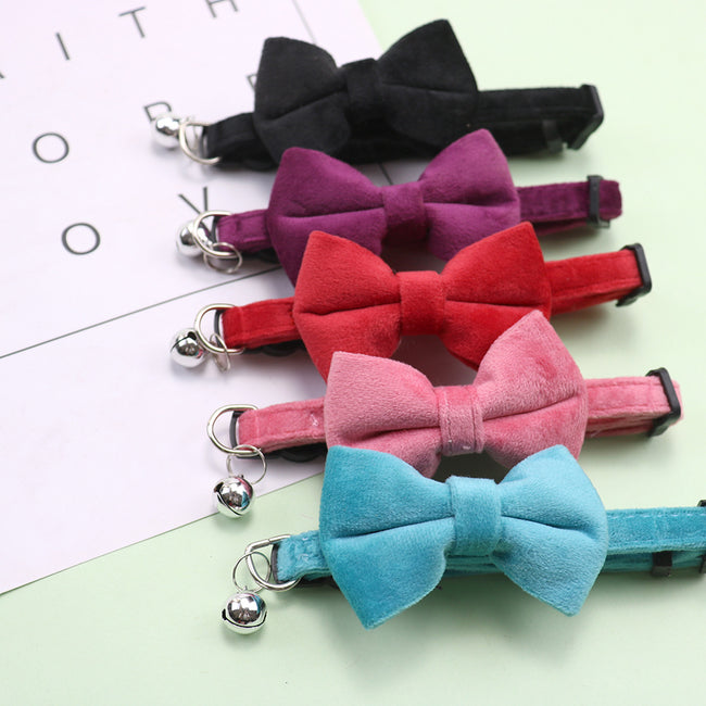 New Pet Bow Collar Velvet Main Image
