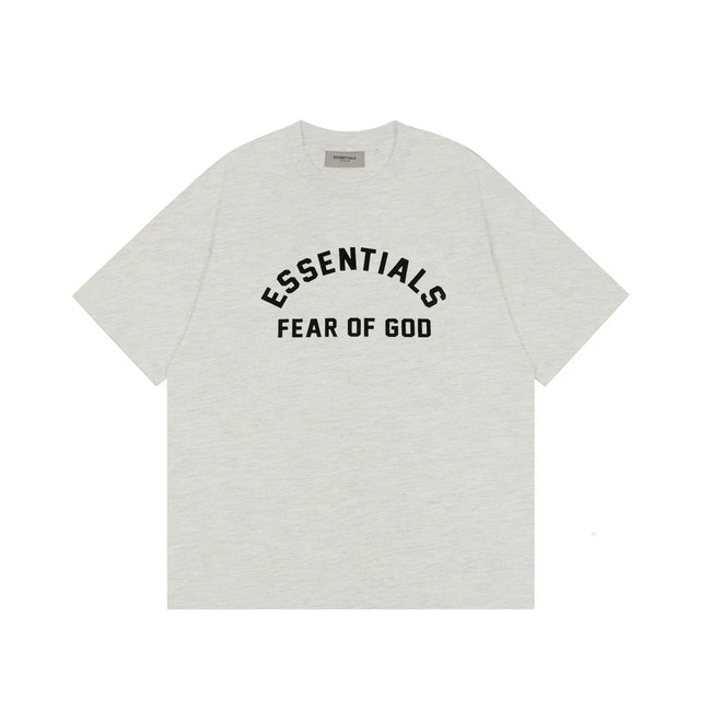 FOG double-line ESSENTIALS short-sleeved T-shirt men European and American couples trendy brand round neck loose cleanfit half-sleeved women (30) Hover Image
