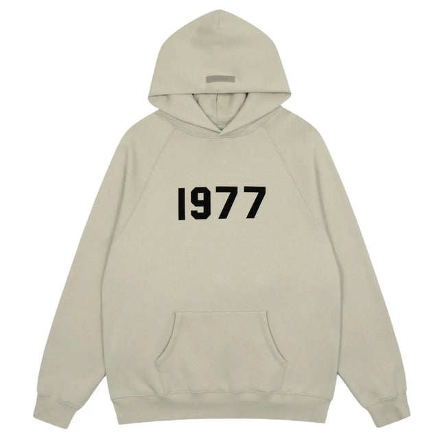 FOG double line heavyweight high street trendy brand hooded sweatshirt with plush loose sweatshirt jacket suitable for men and women, youthful and popular style (7) Hover Image