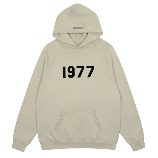 FOG double line heavyweight high street trendy brand hooded sweatshirt with plush loose sweatshirt jacket suitable for men and women, youthful and popular style (7) Hover Image