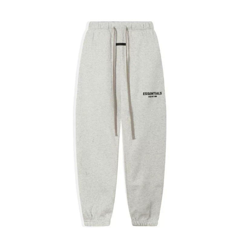 FOG ESSENTIALS Fashion High Street Letter Plush Autumn/Winter Casual Plush Hooded Sweatshirt Pants Set for Men (7)